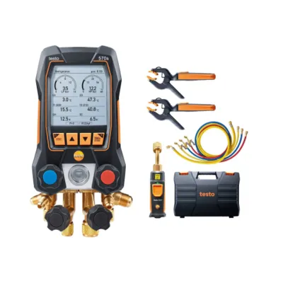 Testo 570s - Inteligentný digitálny servisný prístroj pre vákuum s plniace hadica Bluetooth